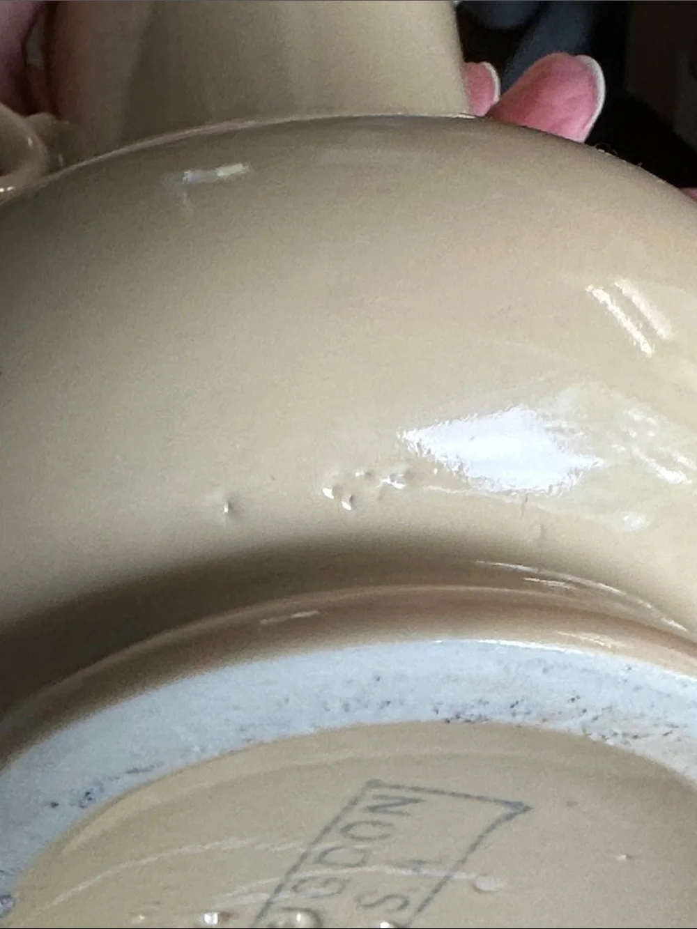 Vintage Abingdon USA Pottery 9” Vase Beige Handled Art Deco 1940s Stamped #520🌹💐
